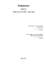 Eseja 'Hooliganism', 1.