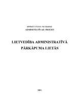 Referāts 'Lietvedība administratīvā pārkāpuma lietās', 1.