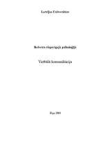 Referāts 'Verbālā komunikācija', 1.