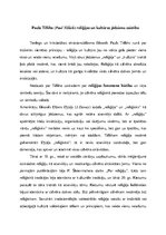 Referāts 'Pauls Tillihs. Kultūras un reliģijas jēdzienu saistība', 1.