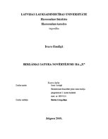 Referāts 'Reklāmas satura novērtējums SIA "X"', 1.