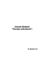 Referāts 'Imanta Ziedoņa "Taureņu uzbrukums"', 1.