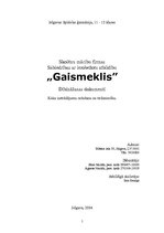 Biznesa plāns 'Skolēnu mācību firmaSIA "Gaismeklis”', 1.