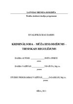 Referāts 'Kriminālsoda - mūža ieslodzījums - tiesiskais regulējums', 2.