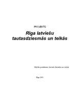 Referāts 'Rīga latviešu tautasdziesmās un teikās', 1.