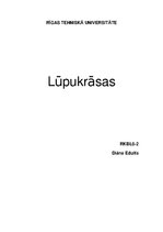 Referāts 'Lūpukrāsu ražošana', 1.