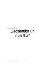 Referāts 'Iedzimtība un mainība', 1.