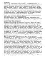 Eseja 'The Nature of Personality', 1.