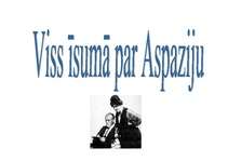 Konspekts 'Aspazija', 1.