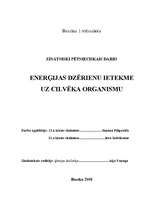 Referāts 'Enerģijas dzērienu ietekme uz cilvēka organismu', 1.