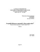 Eseja 'Jevgeņija Belousova memuāri „Kara gadu stāsts”', 1.