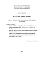 Konspekts 'Zinātniskā darba metodes izziņas procesā un politikas teoretizēšana', 1.