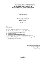 Eseja 'Ideju vēsture. Apgaismības kultūra Eiropā', 1.