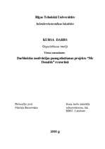 Referāts 'Darbinieku motivācijas paaugstināšanas projekts “Mc Donalds” restorānā', 1.