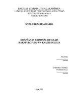 Referāts 'Krāpšanas kriminālistiskais raksturojums un kvalifikācija', 1.
