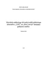 Diplomdarbs 'Mutvārdu mārketings kā tradicionālā mārketinga alternatīva', 1.
