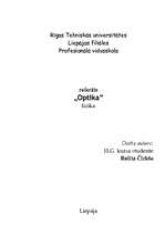 Referāts 'Optika', 1.