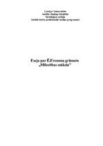 Eseja 'Ē.Fromma grāmata "Mīlestības māksla"', 1.