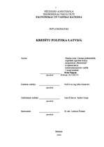 Diplomdarbs 'Kredītu politika Latvijā', 1.