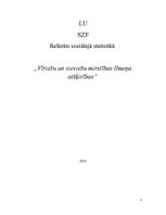 Referāts 'Vīriešu un sieviešu mirstības līmeņa atšķirības', 1.