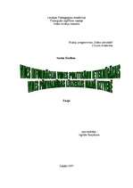 Eseja 'Vides informācija vides politikā un ietekmīgākais pārvaldības līdzeklis manā uzt', 1.