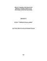 Referāts 'Latvijas motivācija integrācijai ES', 1.