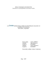 Referāts 'A/s "Grindex" mārketinga vides un stratēģijas analīze, darbības plānošana', 1.