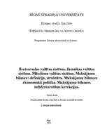 Konspekts 'Mūsdienu valūtas sistēma. Maksājumu bilance: definīcija, struktūra', 1.