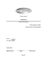 Prakses atskaite 'Prakses atskaite AS "Swedbank"', 1.