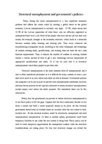Konspekts 'Structural Unemployment and Government’s Policies', 1.