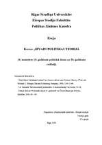 Eseja '19.gadsimta politiskā doma un 20.gadsimta radikāļi', 1.