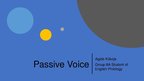 Prezentācija 'Passive Voice in English', 1.
