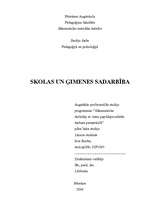 Referāts 'Skolas un ģimenes sadarbība', 1.