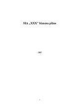 Biznesa plāns 'Autoserviss', 1.