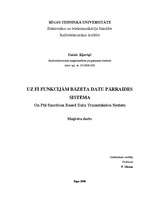 Diplomdarbs 'Uz Fī funkcijām bāzēta datu pārraides sistēma', 1.