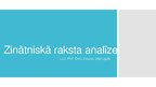Prezentācija 'Zinātniskā raksta analīze', 1.
