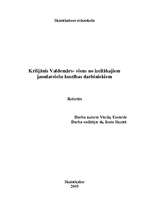 Referāts 'Krišjānis Valdemārs - viens no izcilākajiem jaunlatviešu kustības darbiniekiem', 1.