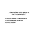 Referāts 'Starptautiskās cilvēktiesības unto vēsturiskā attīstība', 1.
