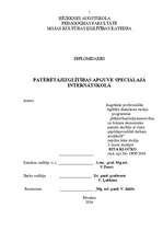 Referāts 'Patērētājzinību apguve speciālajā skolā', 1.