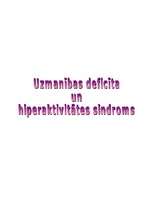 Referāts 'Uzmanības deficīta un hiperaktivitātes sindroms', 1.
