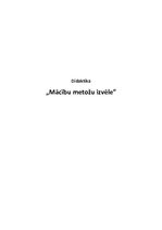 Referāts 'Mācību metožu izvēle', 1.