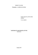 Eseja 'Audzināšana kā nepieciešamība un brīvība', 1.