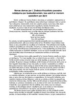 Eseja 'Manas domas par Imanta Ziedoņa filosofisko pasaules redzējumu par tautasdziesmām', 1.