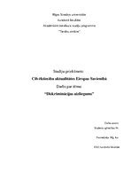 Referāts 'Diskriminācijas aizliegums', 1.