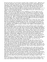 Eseja 'The Job Interview, what One Must Know', 1.