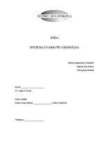 Referāts 'Intuīcija un kreatīvā domāšana', 1.