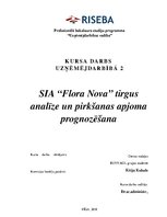 Referāts 'Tirgus analīze un pirkšanas apjoma prognoze', 1.