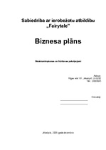 Biznesa plāns 'SIA "Fairytale" skaistumkopšanas salons - frizētava', 2.