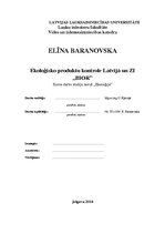 Referāts 'Ekoloģisko produktu kontrole Latvijā', 1.