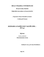 Referāts 'Bezdarba analīze EMS valstīs', 1.